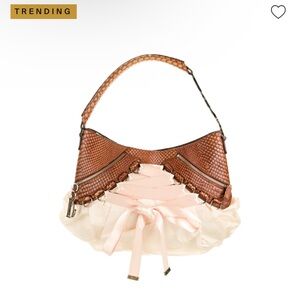 Christian Dior Python-Trimmed Corset Ballet Bag